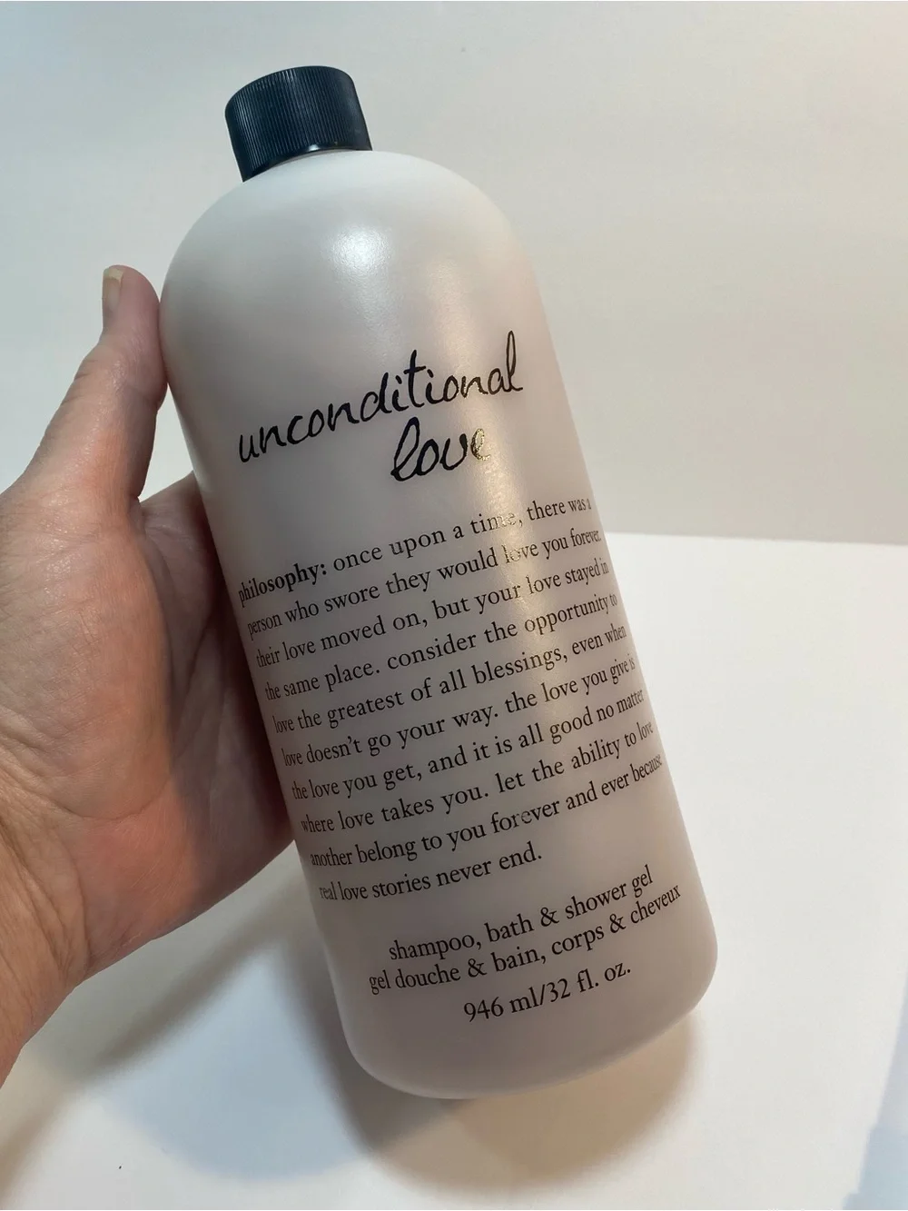New Sealed Philosophy Unconditional Love 32 oz Shampoo Bath & Shower Gel + Pump